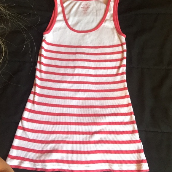 Pink and white Old navy tank