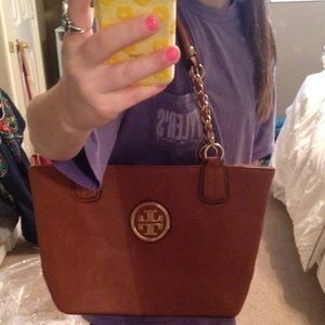 Tory burch chestnut brown tote