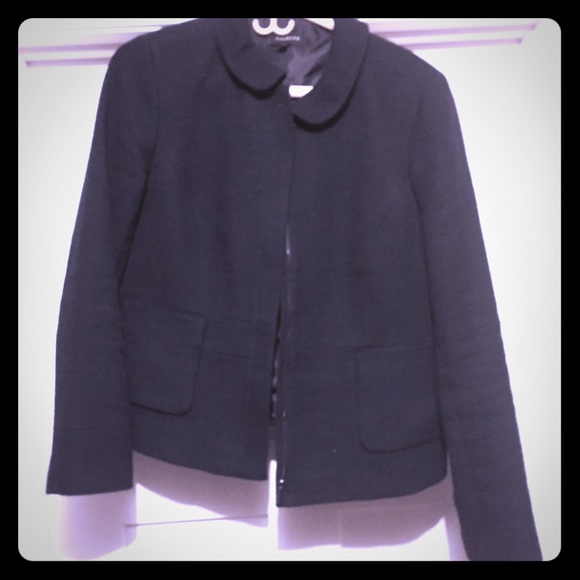 Talbots zip black blazer. Size 14.