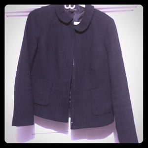 Talbots zip black blazer. Size 14.