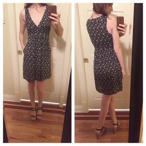 F21 Black and White Floral Dress
