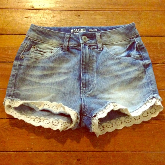 High Waisted Light Wash Denim Shorts
