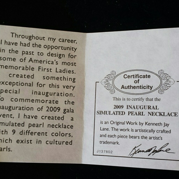 Simulated pearl necklace - Picture 3 of 4