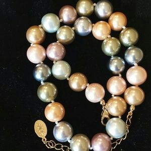 Simulated pearl necklace