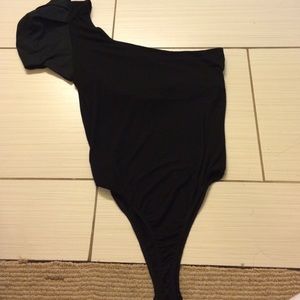 Bebe one shoulder bodysuit