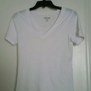 White v-neck