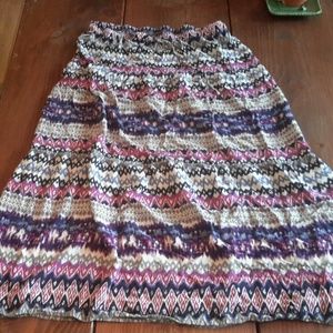 Tribal print maxi skirt