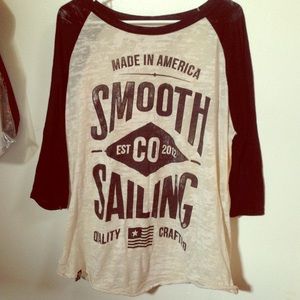 Black and white baseball T-shirt