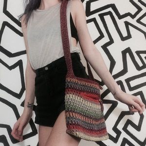 Multicolor crochet bag