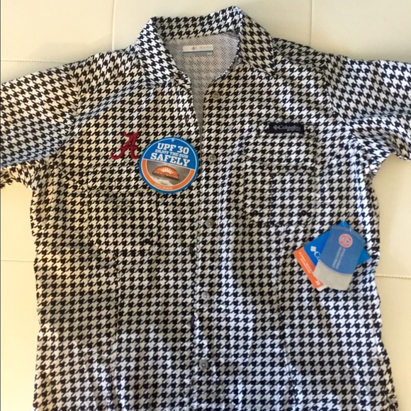 Columbia Tops - Columbia fishing shirt-Univ. of Alabama