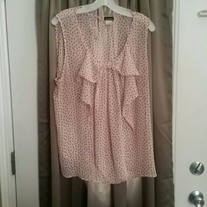 PINK BLOUSE WITH BLACK BOW PATTERN