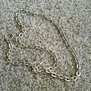 Silver chain link belt