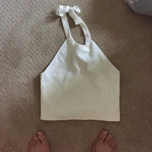 Crop top with open back