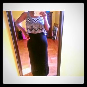 Black & white maxi dress