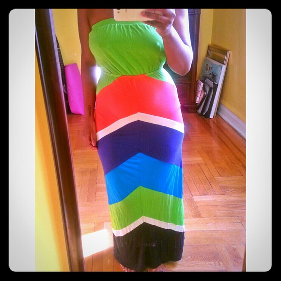 Multi color maxi dress