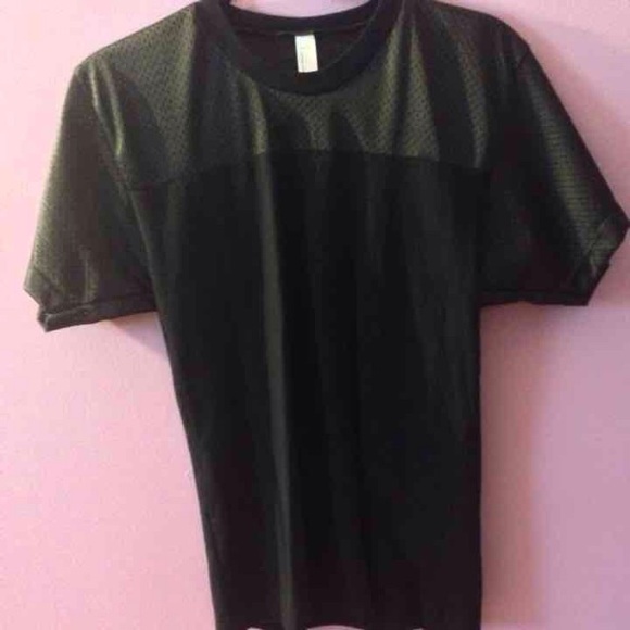 American Apparel Mesh Constrast Tee - Picture 1 of 2