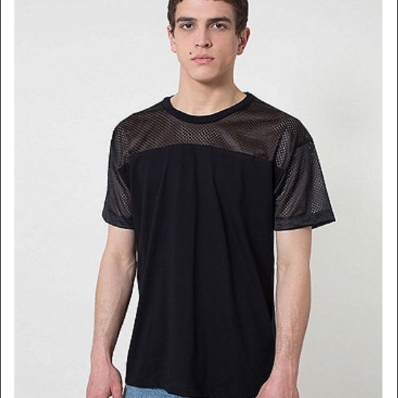 American Apparel Mesh Constrast Tee - Picture 2 of 2