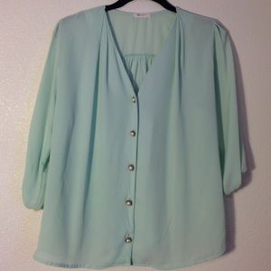 Mint green Everly top