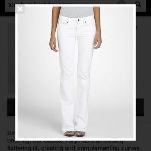 Tory Burch white classic boot Jean