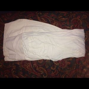 White maternity pants