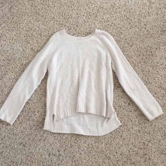 white sweater