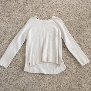 white sweater