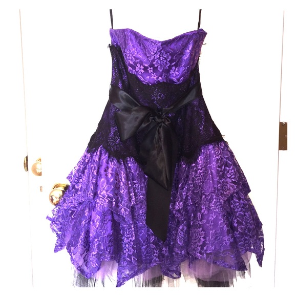 Purple lace dress