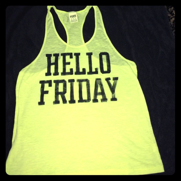 PINK Hello Friday XS tank!