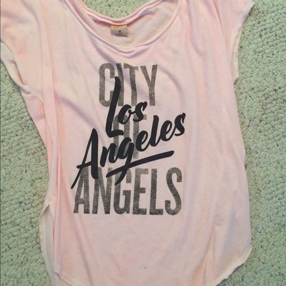 Orangish- pinkish short sleeve from Hollister.