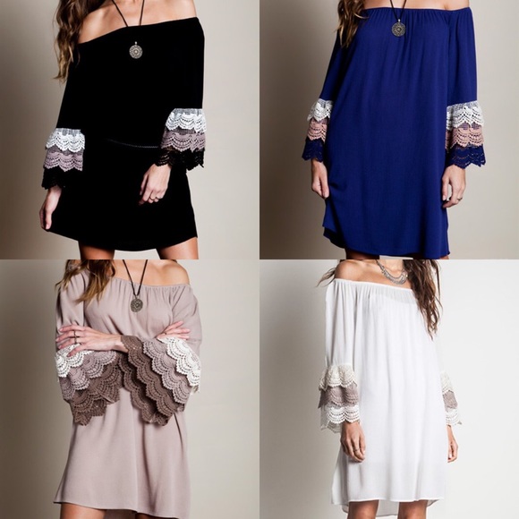 💠💠The TEMPIE bell sleeve dress - WHITE - Picture 2 of 2