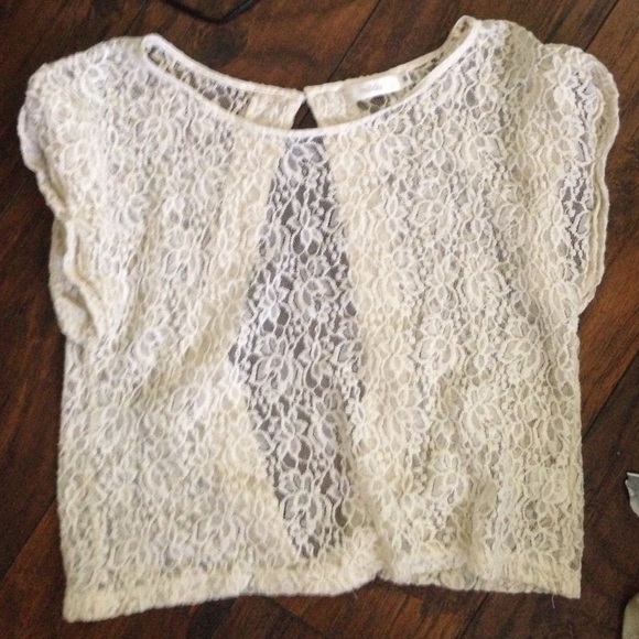lace open back shirt