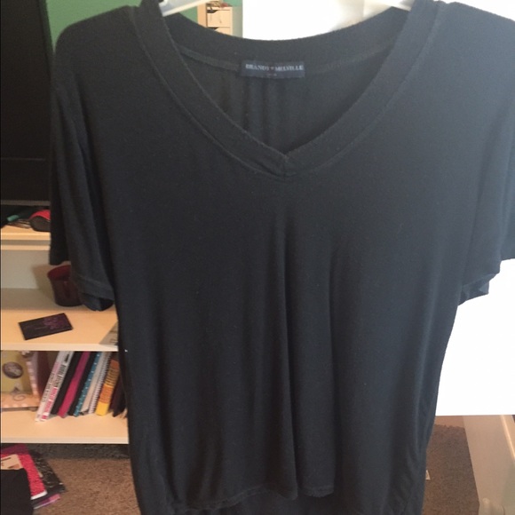 brandy melville black v neck