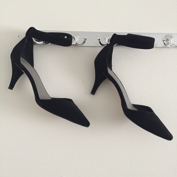Asos suede ankle strap dorsay pump