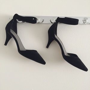 Asos suede ankle strap dorsay pump