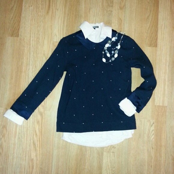 J Crew 3/4 Length Polka Dot