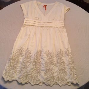BCBGeneration cream cap sleeve dress.