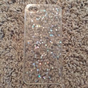 clear glitter iphone 5/5s brandy melville case