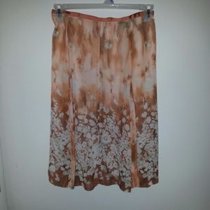 Flowing floral skirt