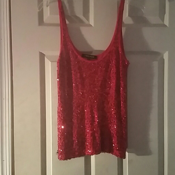 Sexy sparkly red top