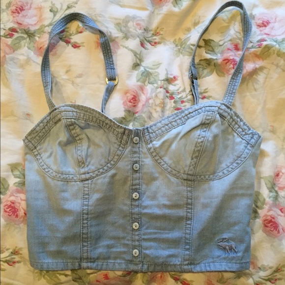 Abercrombie & Fitch Tops - Denim bralette