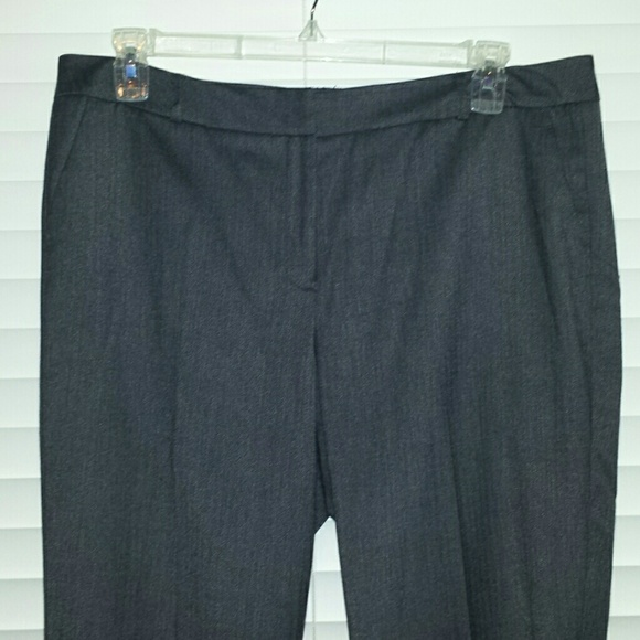 Gray Herringbone Dress Pants