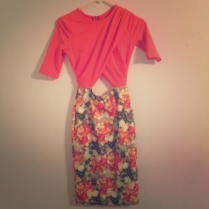 Mustard seed cut out dress