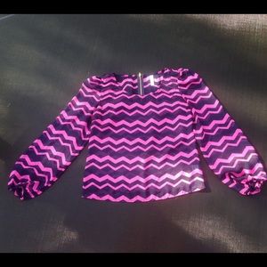 Chevron sheer shirt
