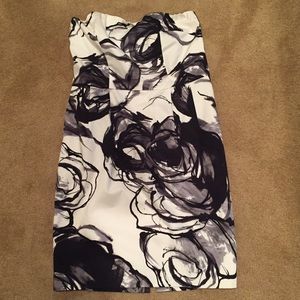 Black and white floral Express dress.