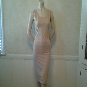 Nude color bodycon dress
