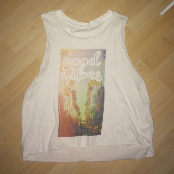 Brandy Melville Good Vibes Muscle Tank