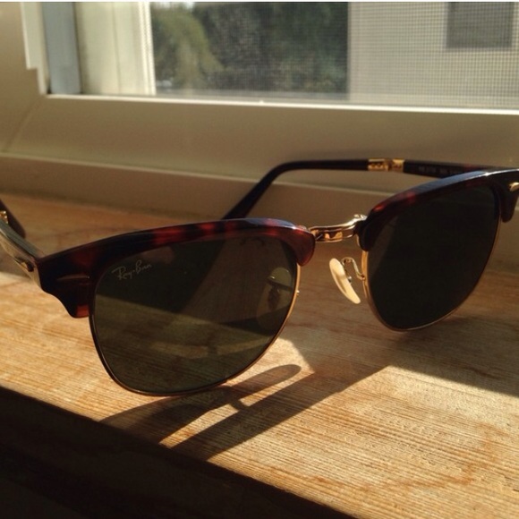 Vintage rayban polarized club master sunglasses