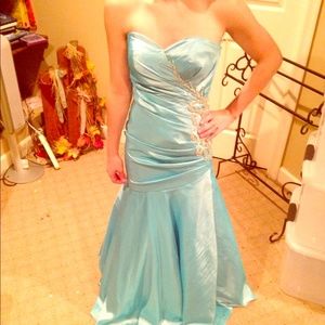 Blue designer small dress