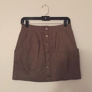 H&M Olive, button down mini skirt!
