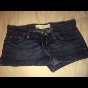 Dark wash jean shorts